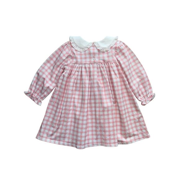 Cecil & Lou Monogrammed (Sophia) Baby Girl Peter Pan Collar Gingham Dress 2T - Picture 3 of 8